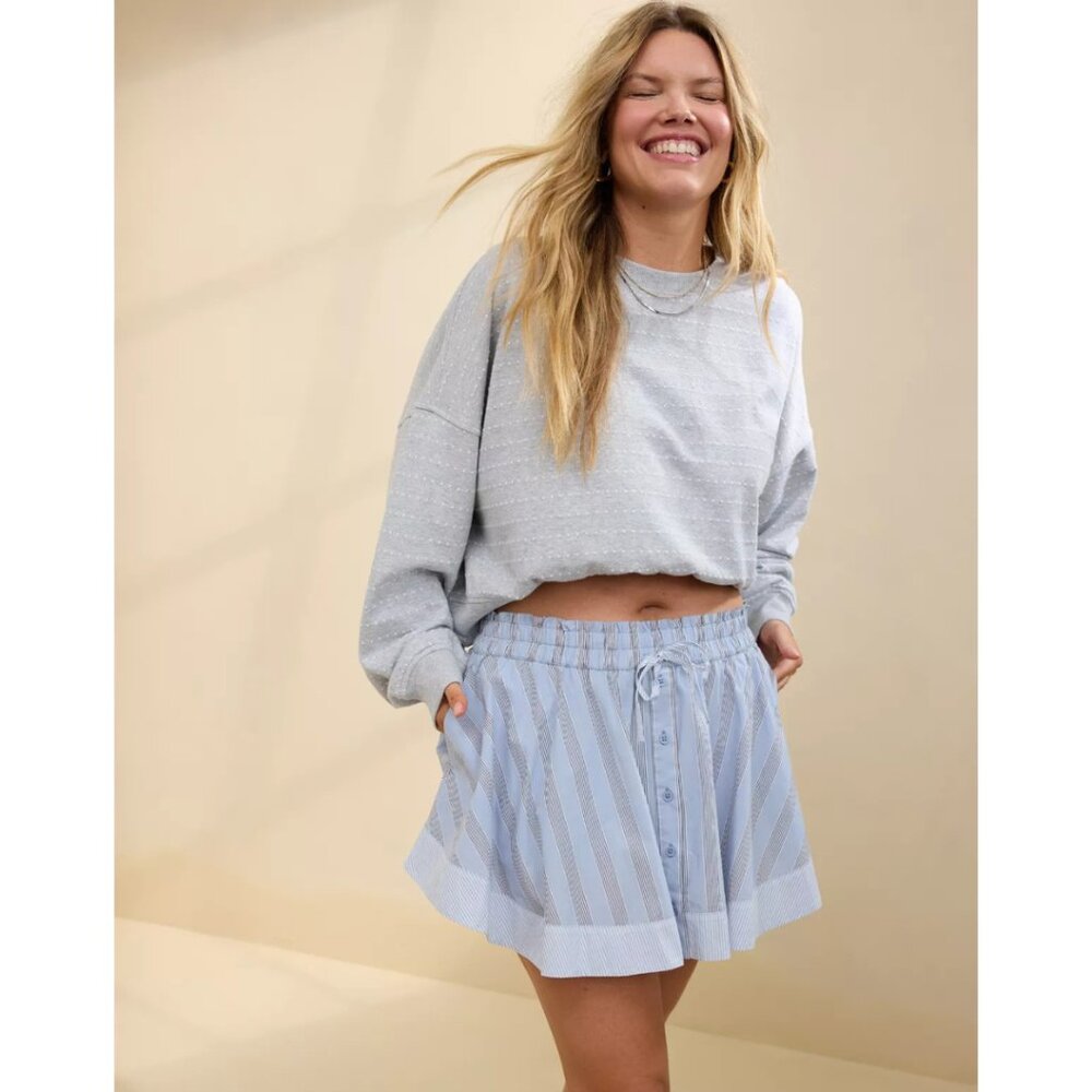 Aerie Boxer Skort in Monaco Blue NEW